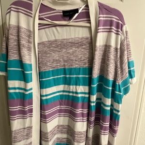 Striped cardigan- short sleeved- perfect for summer